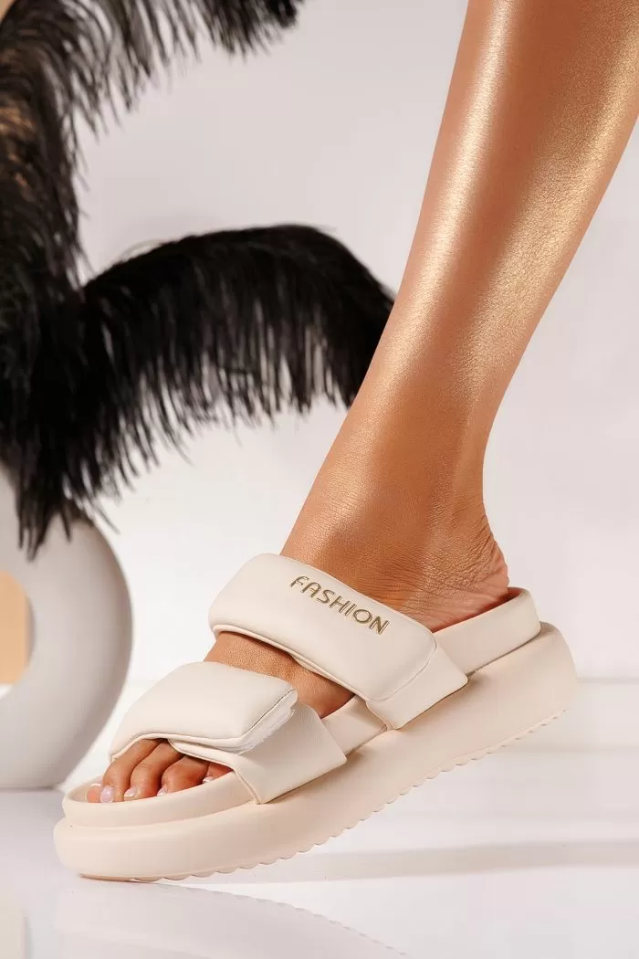 Papuci dama roz din piele ecologica Tabita #21525