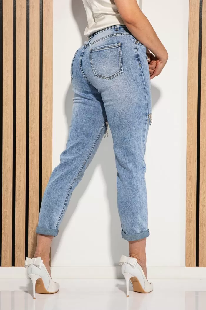 Blugi BaggyFit Dama Carla Albastri #A961