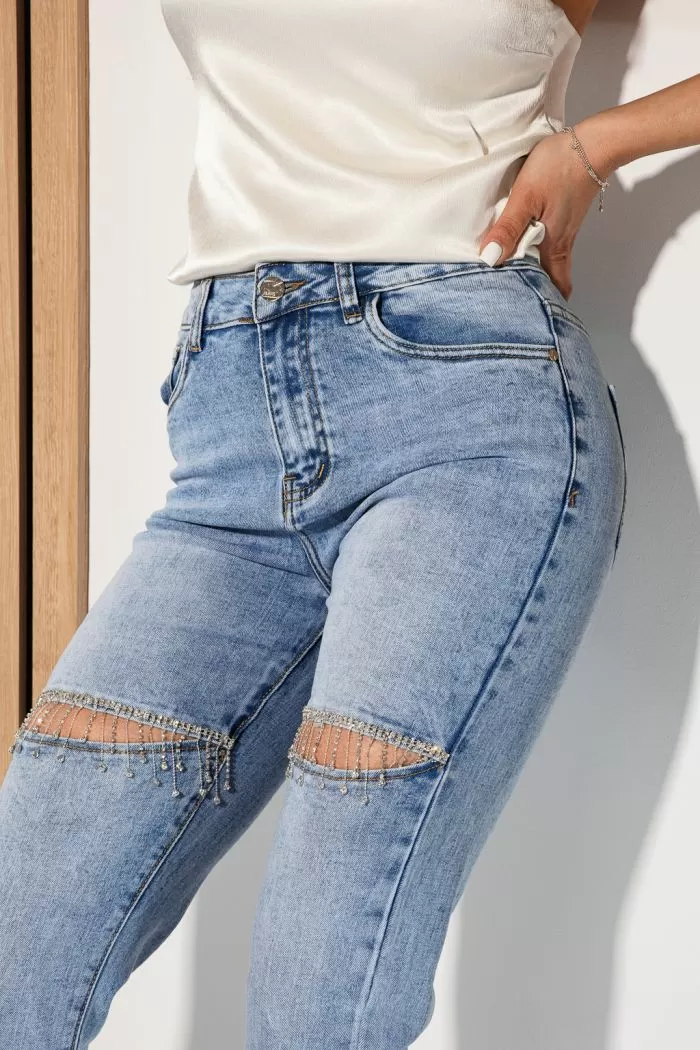 Blugi BaggyFit Dama Carla Albastri #A961