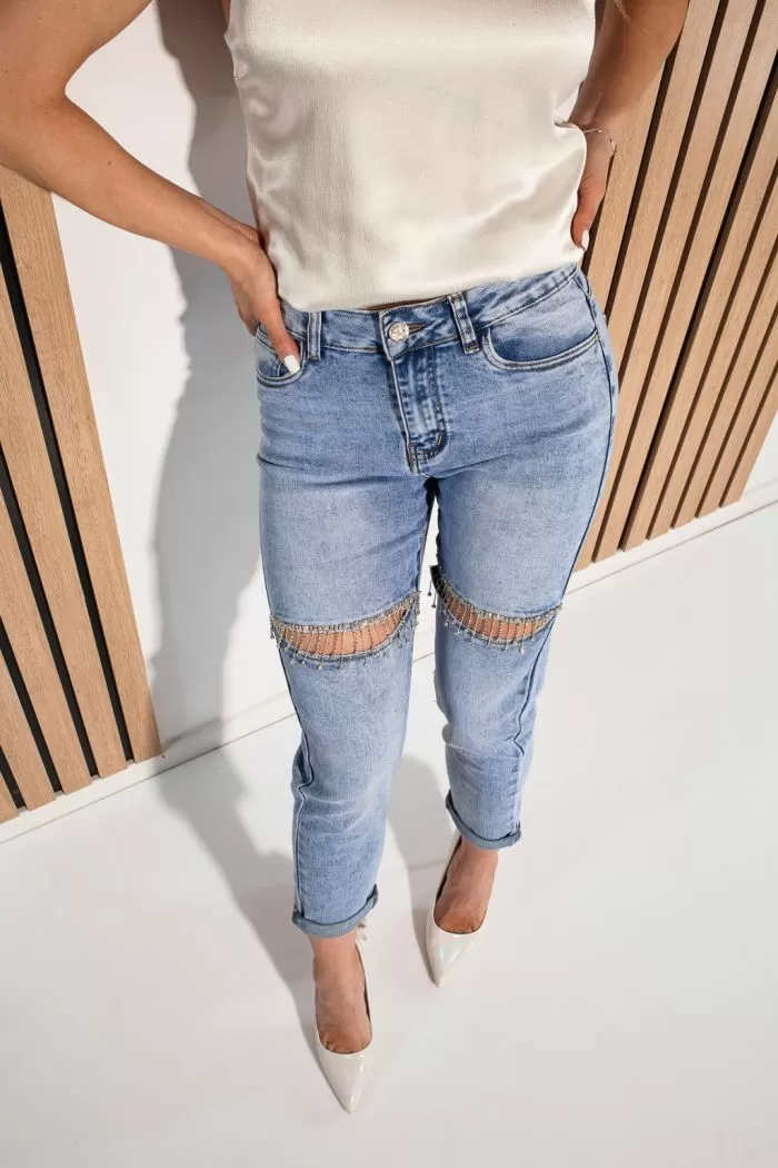 Blugi BaggyFit Dama Carla Albastri #A961