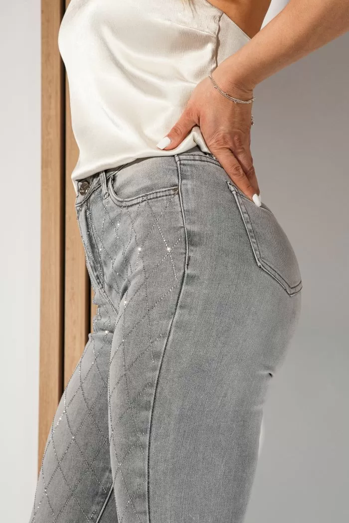 Blugi Skinny Dama Iris Gri #A967