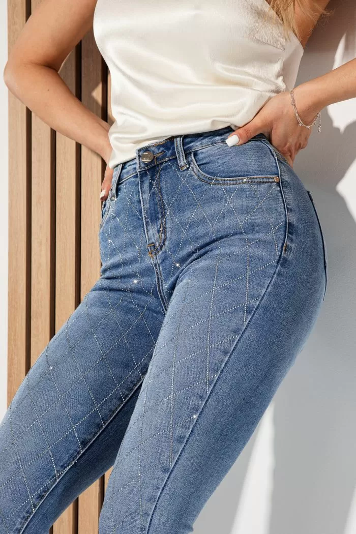 Blugi Skinny Dama Iris Albastri #A968