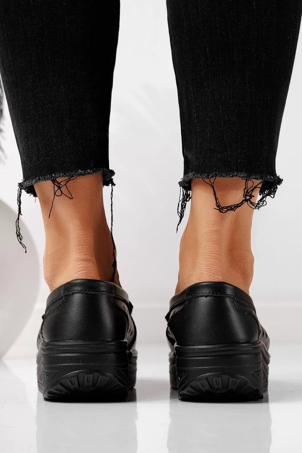 Pantofi casual dama negri din piele naturala Adelina #21533
