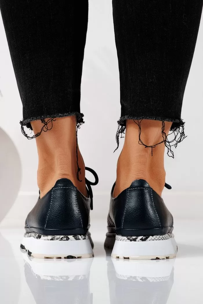 Pantofi casual dama bleumarin din piele naturala Ada #21568