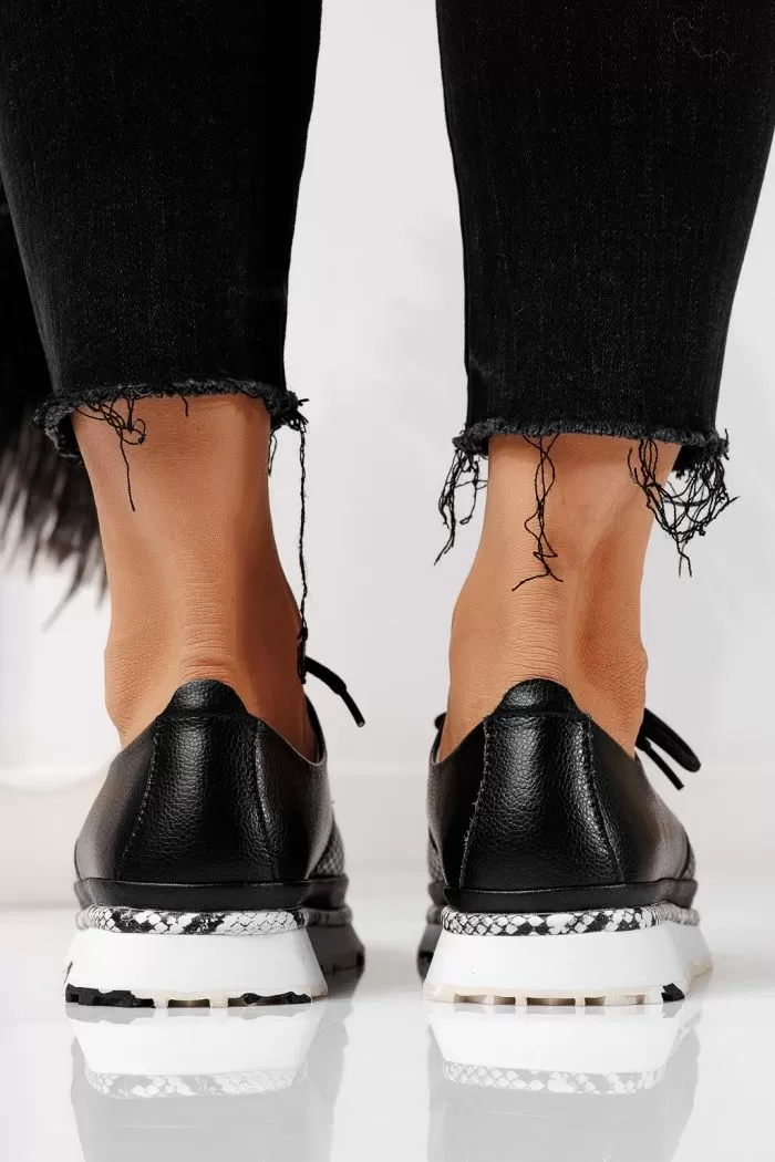 Pantofi casual dama negri din piele naturala Ada #21573