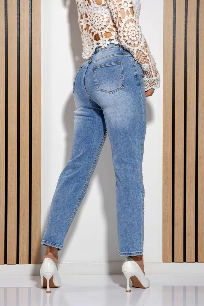 Blugi MomFit Dama Clara Albastri #A981