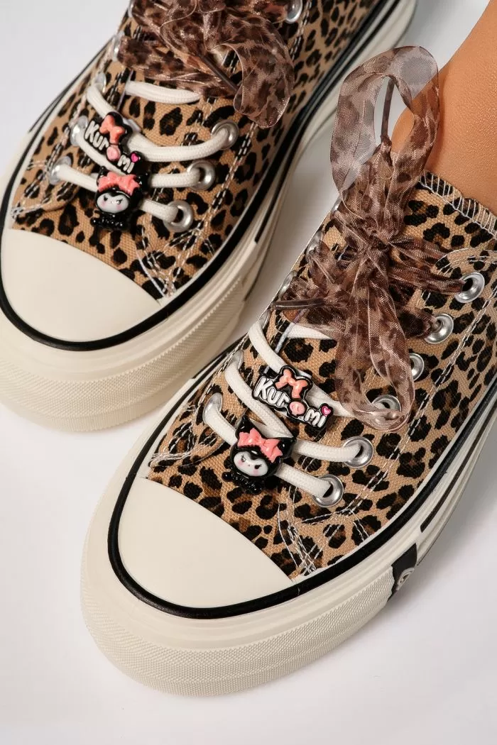Adidasi dama leopard din material textil Amelia #21623