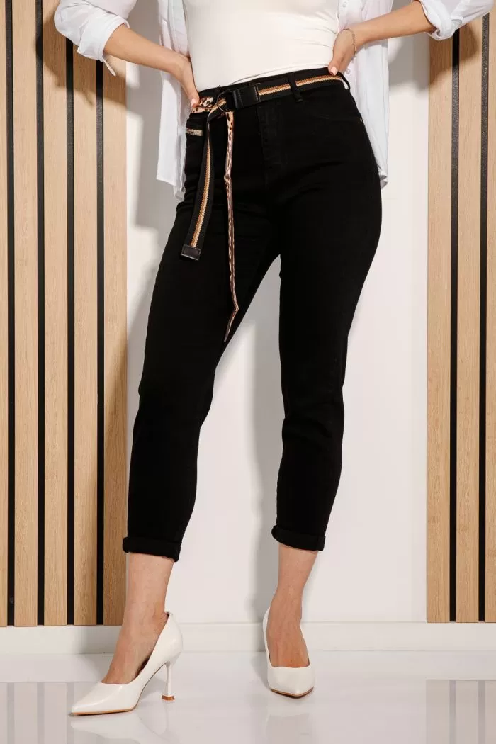 Blugi Baggy Fit Dama Rosa Negri #A1000