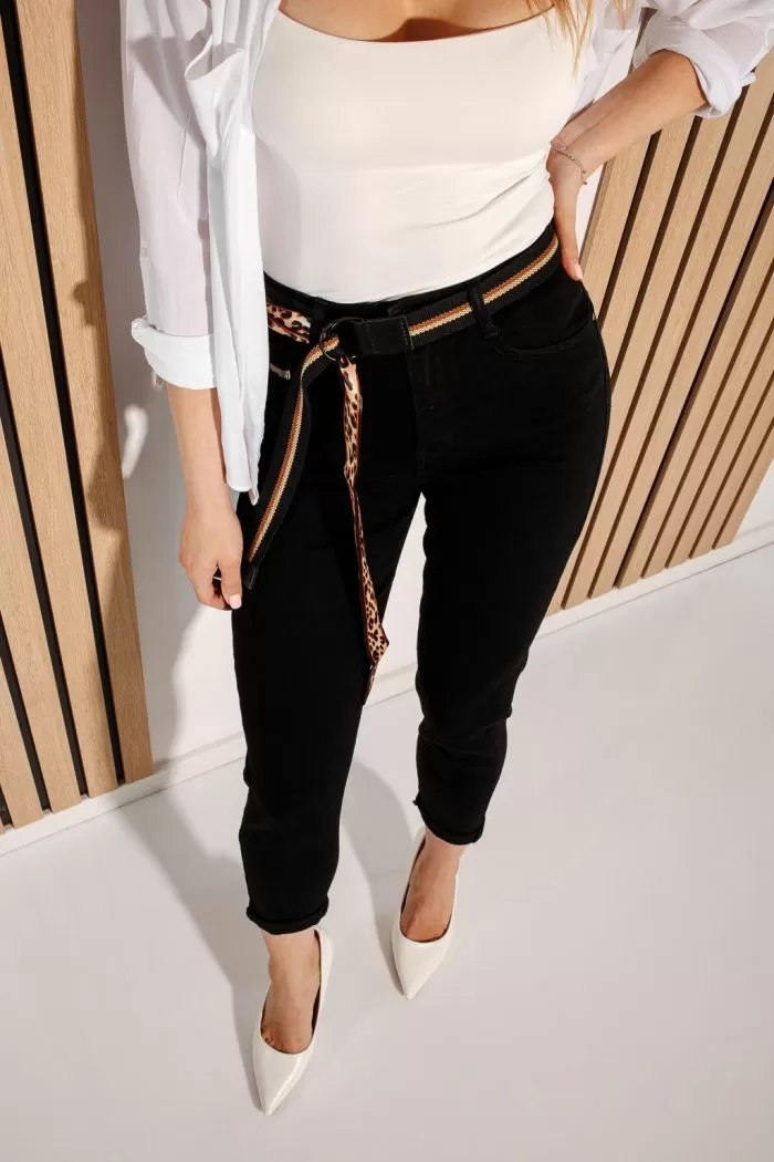 Blugi Baggy Fit Dama Rosa Negri #A1000