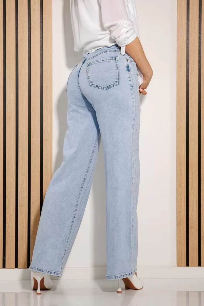 Blugi Evazati Dama Everly Albastri #A1001