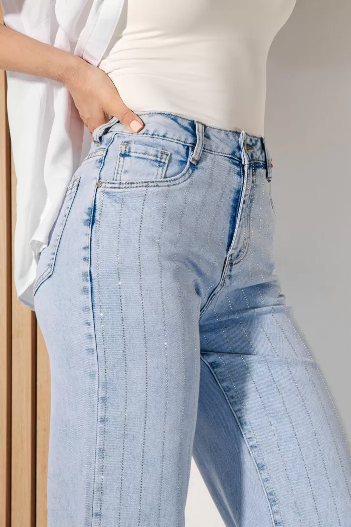 Blugi Evazati Dama Everly Albastri #A1001