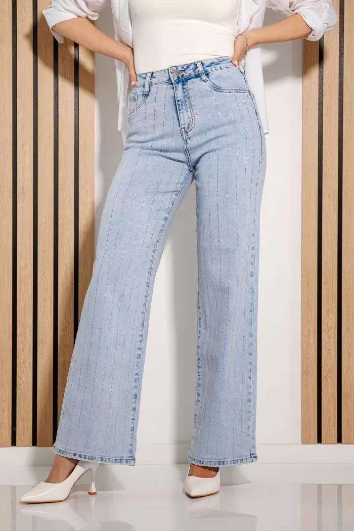 Blugi Evazati Dama Everly Albastri #A1001