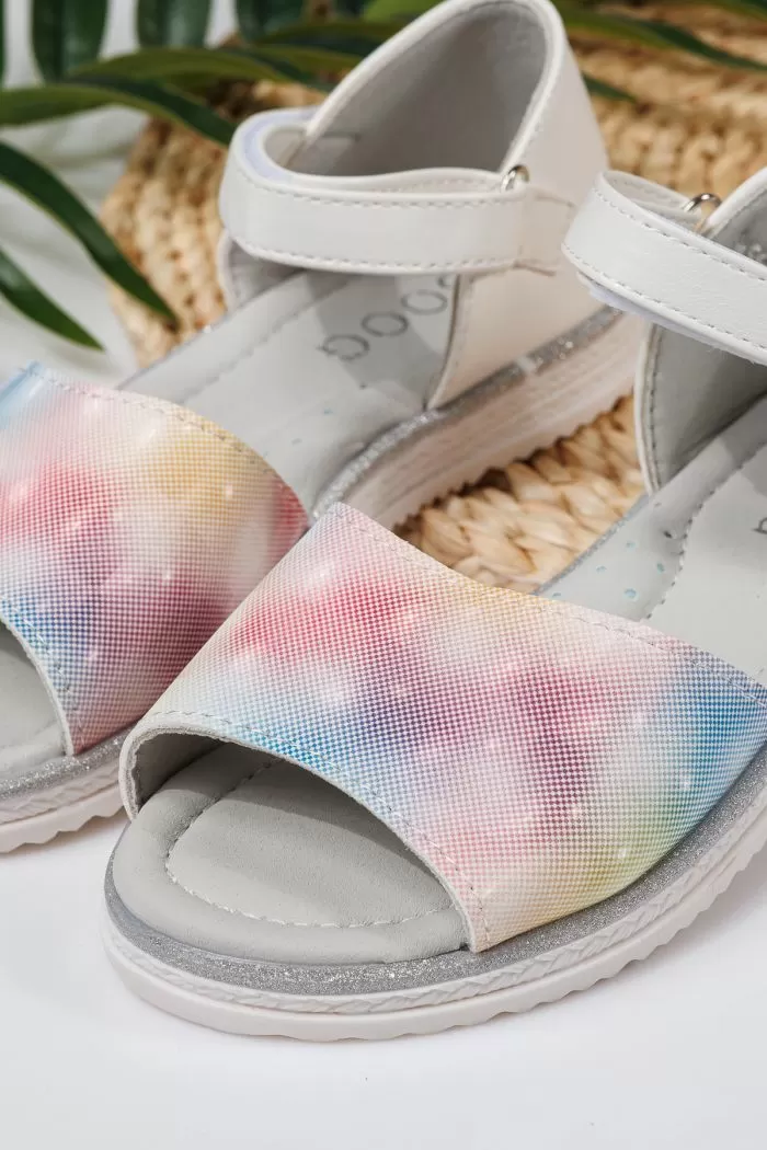 Sandale fete albe din piele ecologica Kaida2 #21728