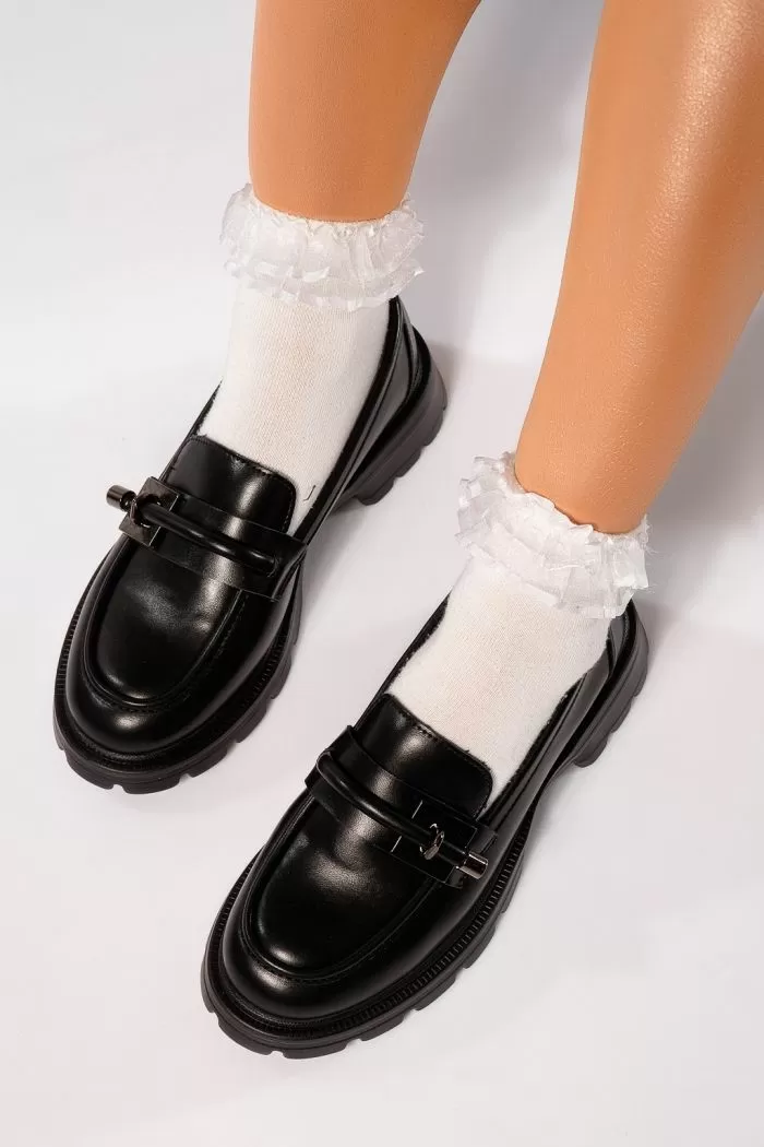 Pantofi casual dama negri din piele ecologica Zehra #21823