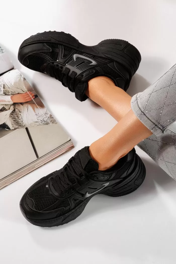 Adidasi dama negri din piele ecologica Amy #21848