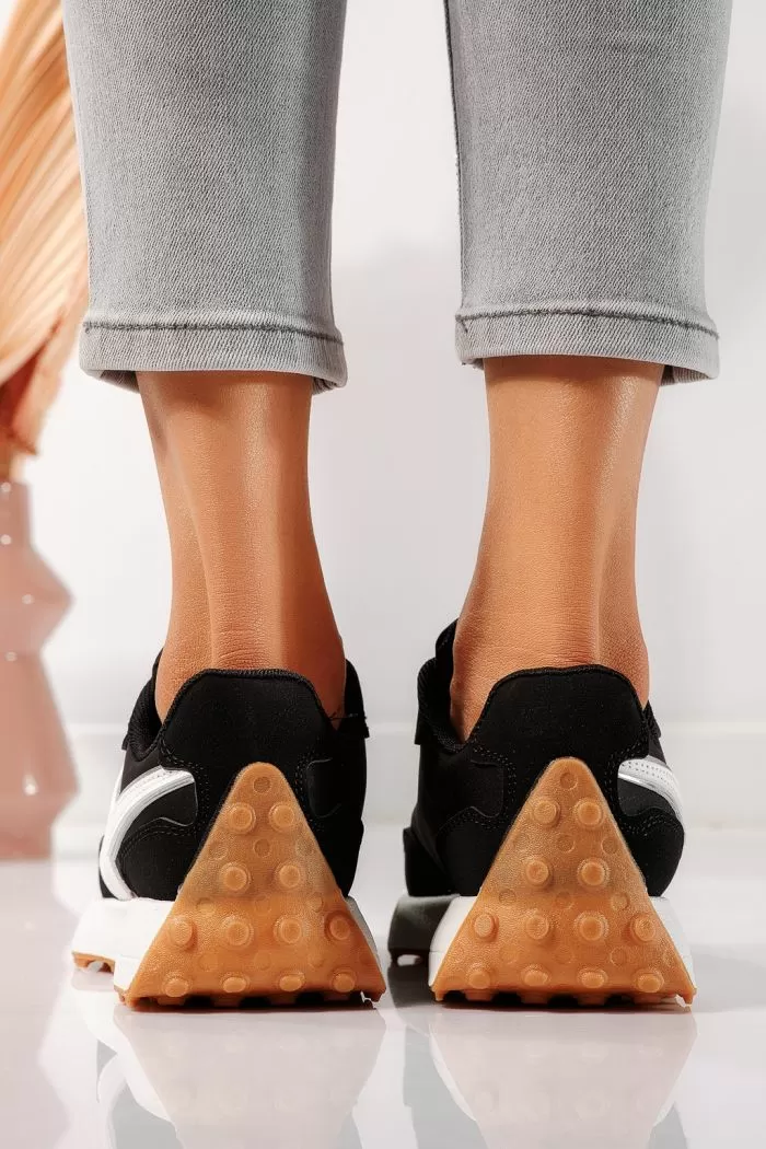 Adidasi dama negri din piele ecologica Clare #21856