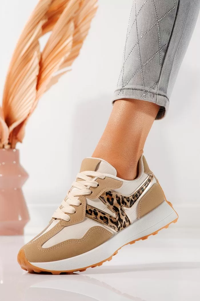 Adidasi dama leopard din piele ecologica Clare #21858