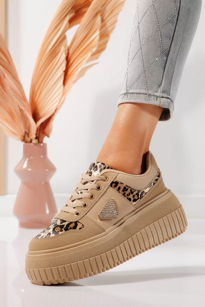 Adidasi dama khaki din piele ecologica Darla #21859