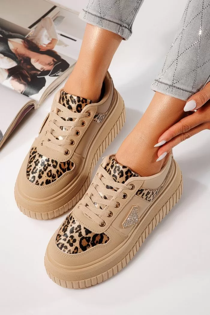 Adidasi dama khaki din piele ecologica Darla #21859