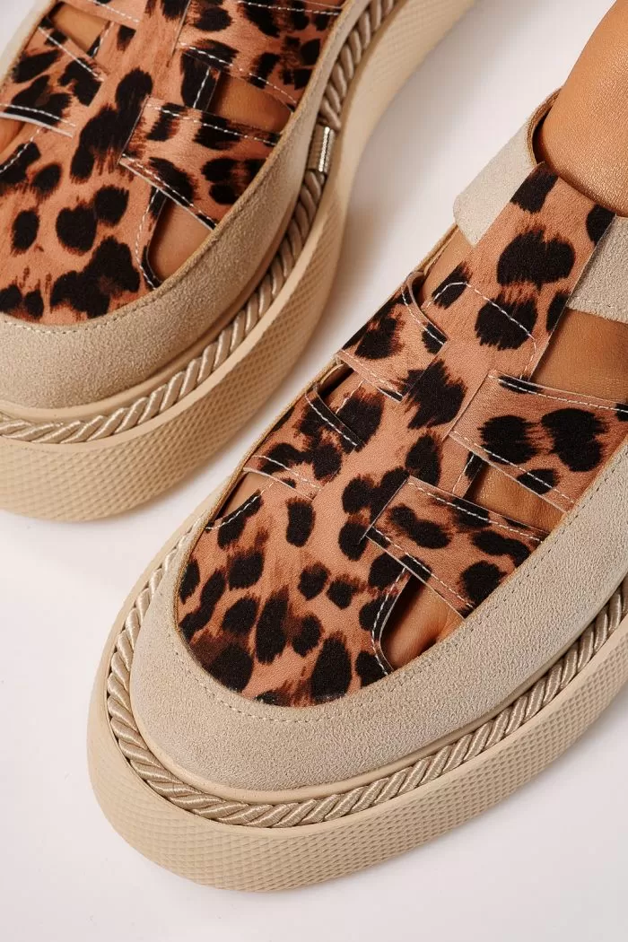 Pantofi casual dama bej din piele ecologica intoarsa Alegria #21867