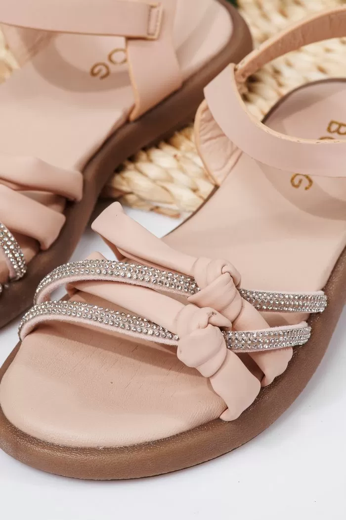 Sandale fete roz din piele ecologica Agatha #21871