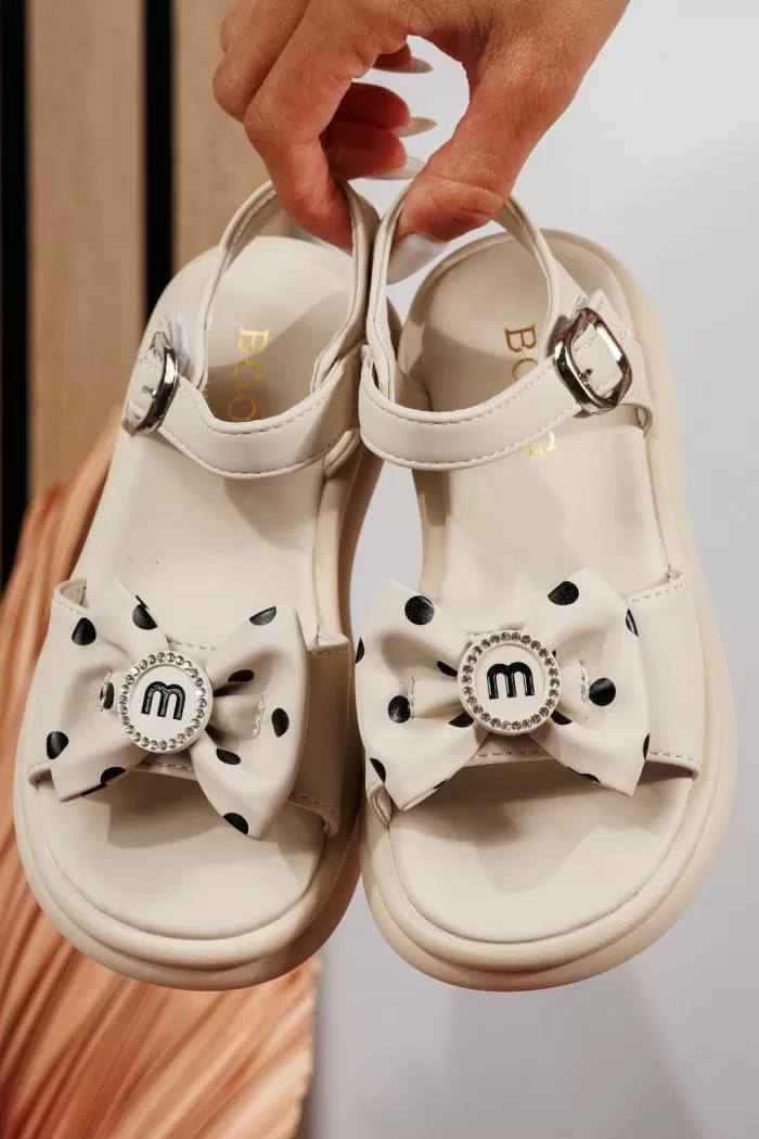 Sandale fete bej din piele ecologica Alice2 #21889