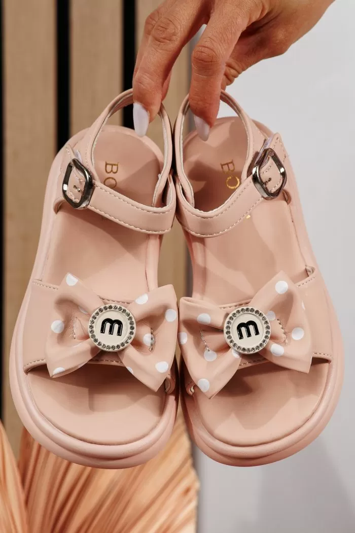 Sandale fete roz din piele ecologica Alice2 #21890