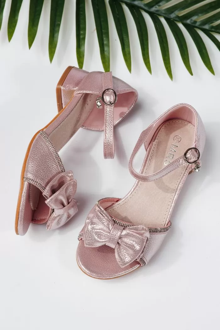 Sandale fete roz din piele ecologica Ana #21951