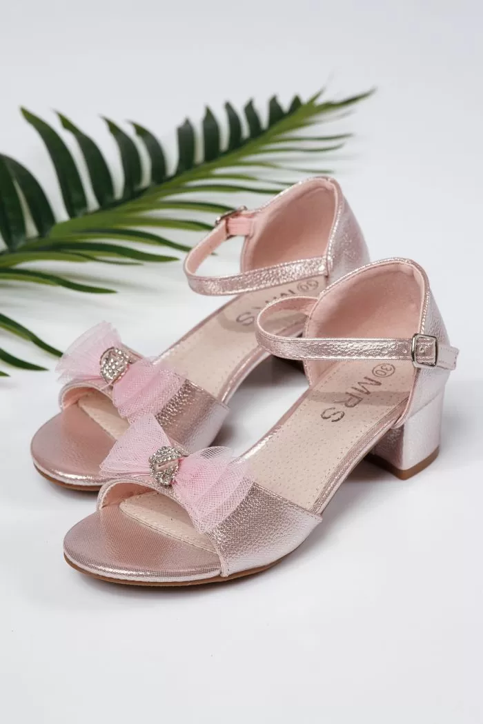 Sandale fete roz din piele ecologica Raluca #21957
