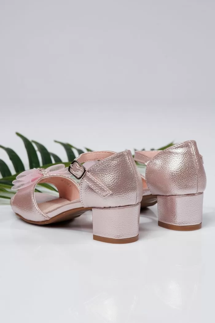 Sandale fete roz din piele ecologica Raluca #21957