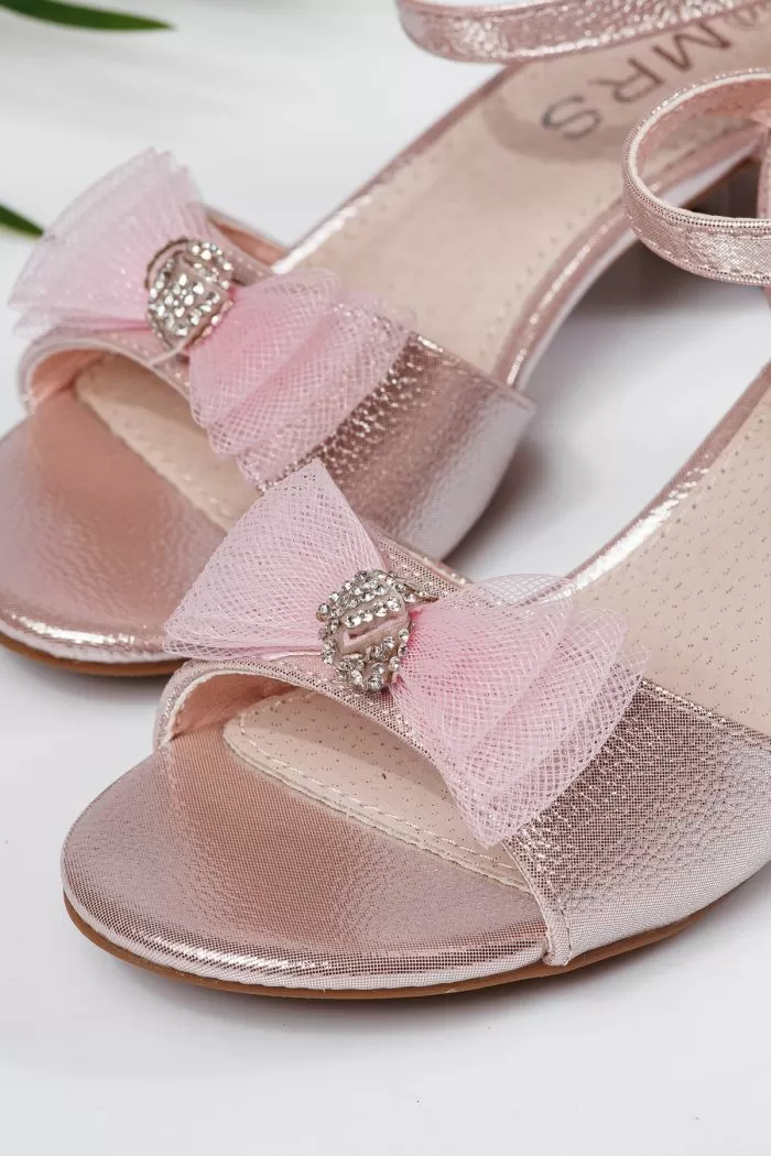 Sandale fete roz din piele ecologica Raluca #21957