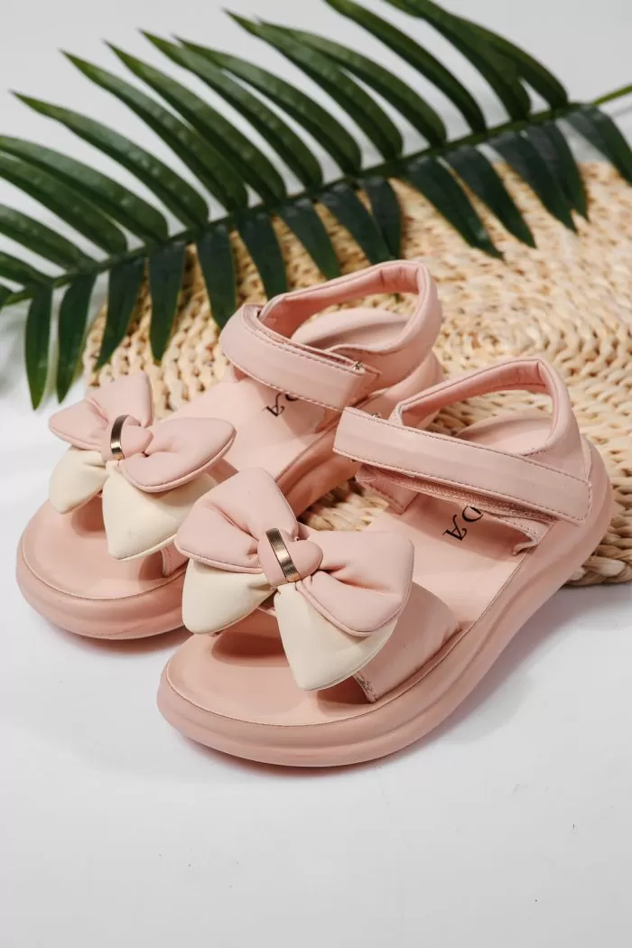 Sandale fete roz din piele ecologica Anda #22170