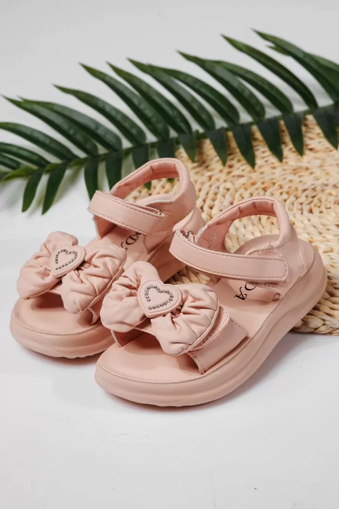 Sandale fete roz din piele ecologica Aurora #22205