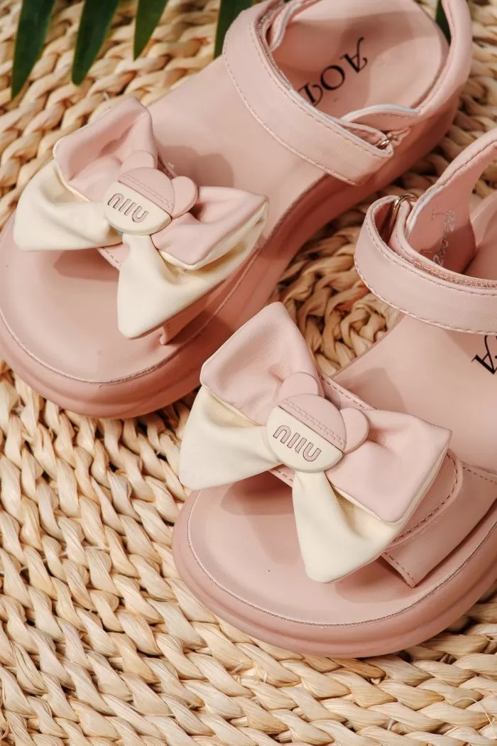 Sandale fete roz din piele ecologica Alina #22208