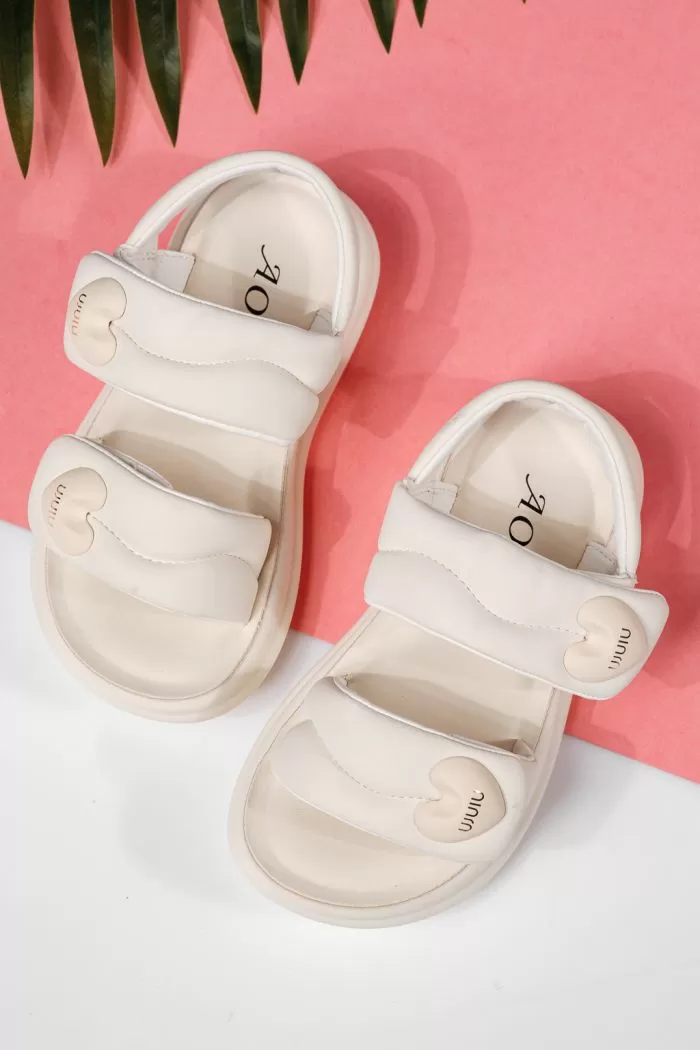 Sandale fete albe din piele ecologica Rox2 #22217