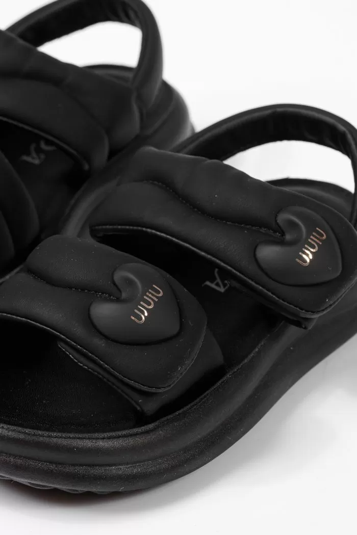 Sandale fete negre din piele ecologica Rox2 #22218