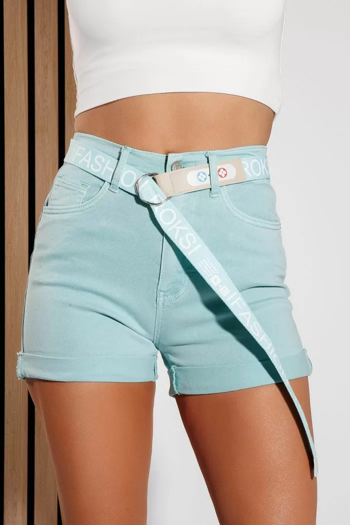 Blugi Scurti Dama Bridge Turcoaz #A1023