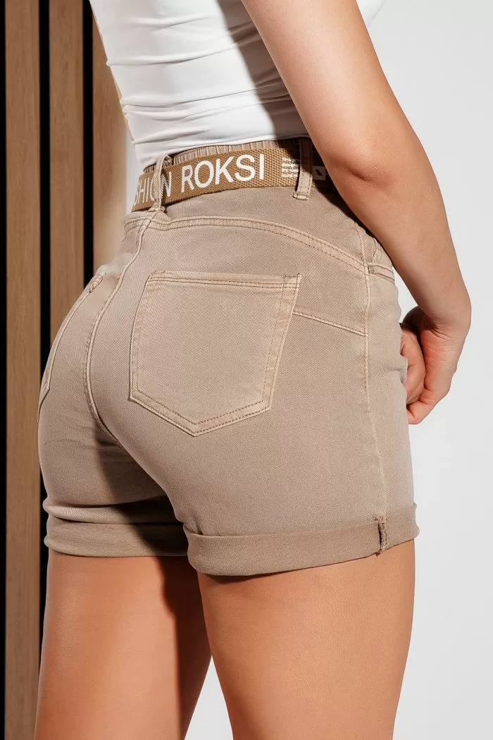 Blugi Scurti Dama Kasia Khaki #A1053