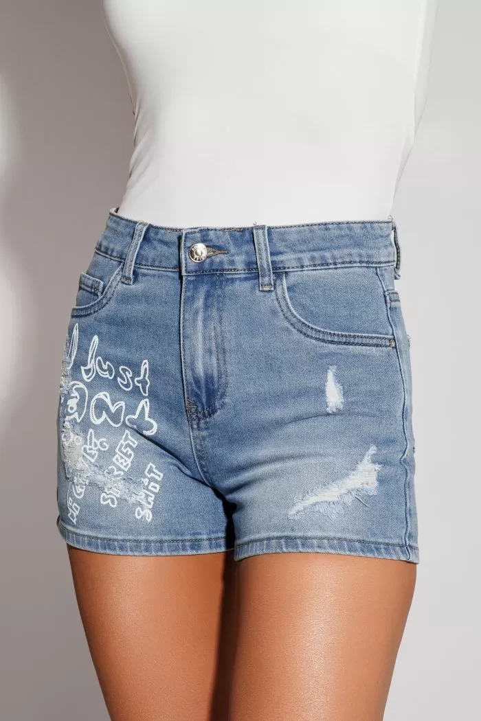 Blugi Scurti Dama Aria Albastri #A1057