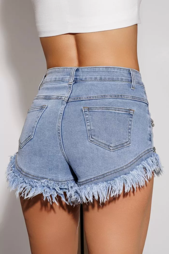 Blugi Scurti Dama Alessandra Albastri #A1060