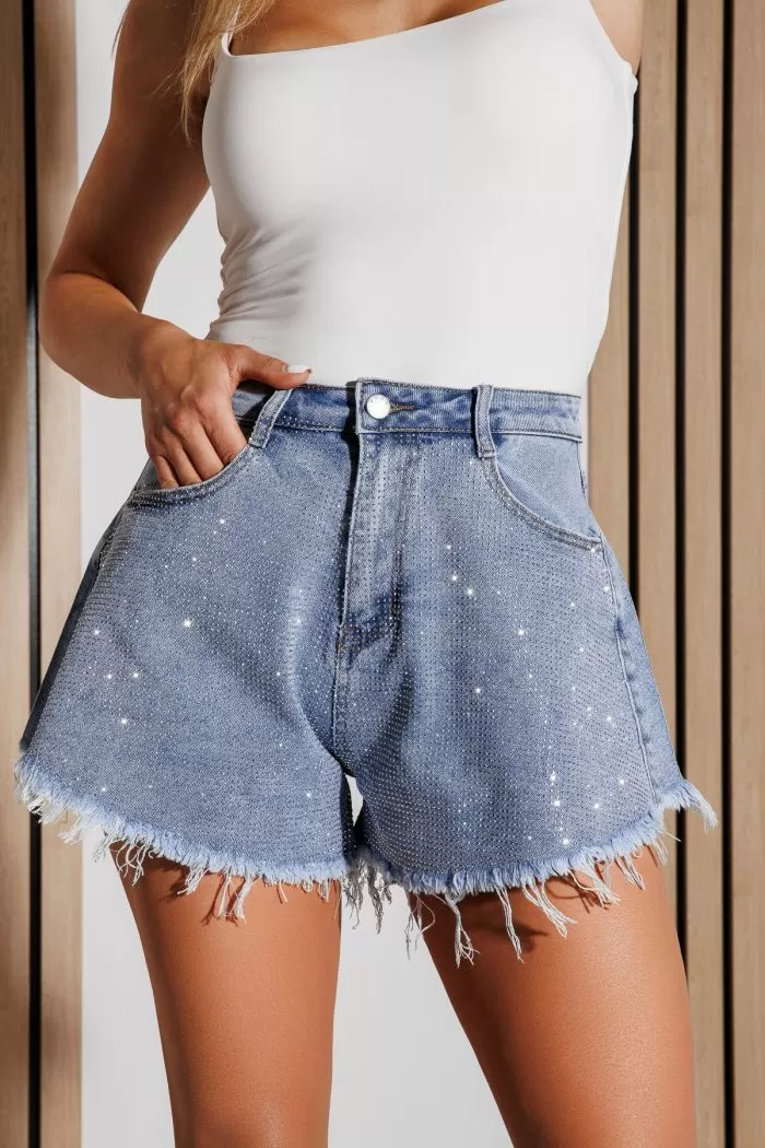Blugi Scurti  Dama Camilla Albastri #A1077