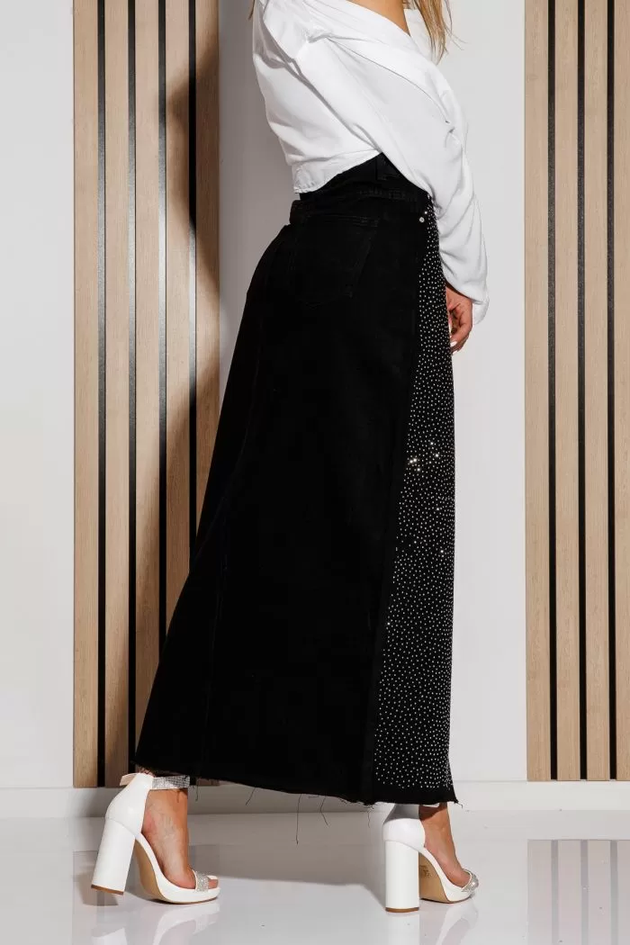 Fusta Lunga Dama Din Blug Paola Neagra #A1080
