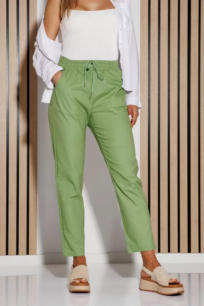 Pantaloni De Vara Dama Julia Verzi #A1081