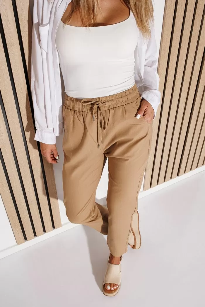 Pantaloni De Vara Dama Julia Khaki #A1082