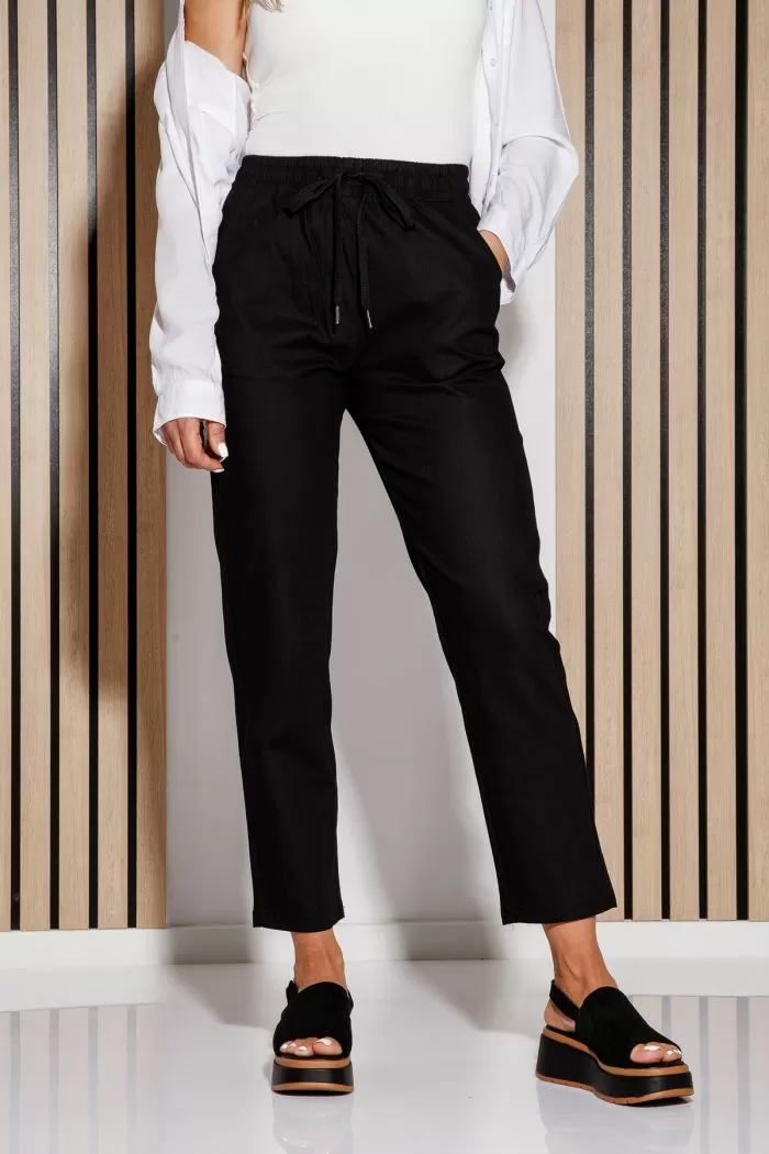 Pantaloni De Vara Dama Julia Negri #A1083