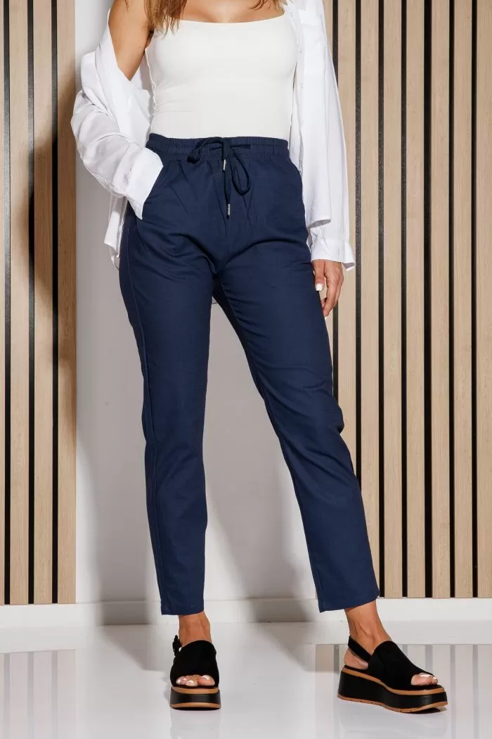 Pantaloni De Vara Dama Julia Bleumarin #A1092