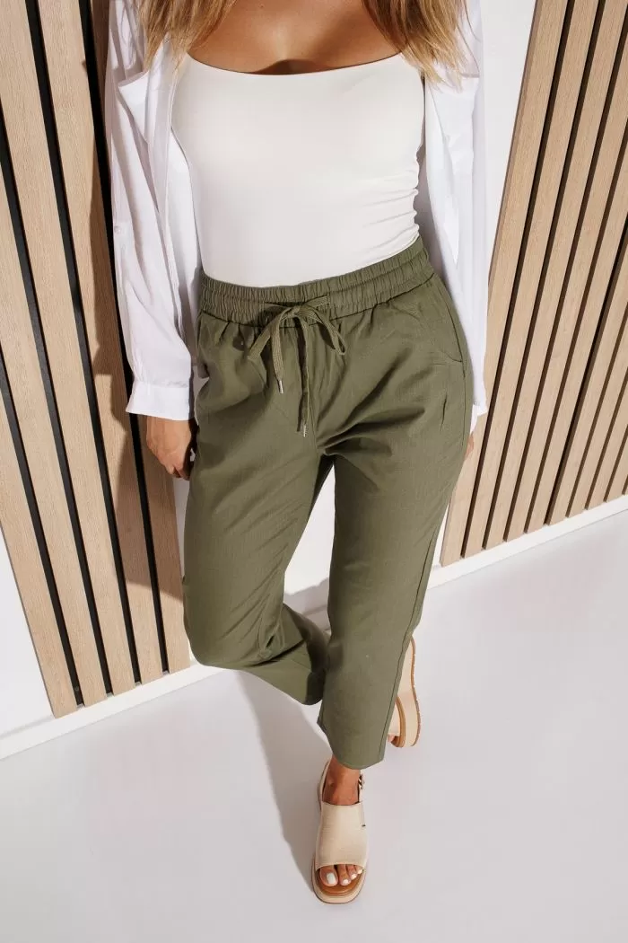 Pantaloni De Vara Dama Julia Army #A1093