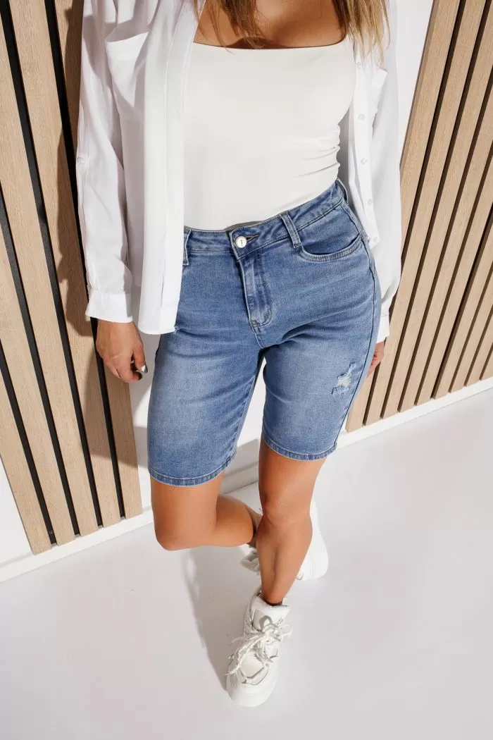 Blugi Scurti Dama Ilaria Albastri #A1102