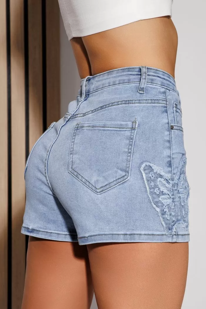 Blugi Scurti Dama Gisella Albastri #A1107
