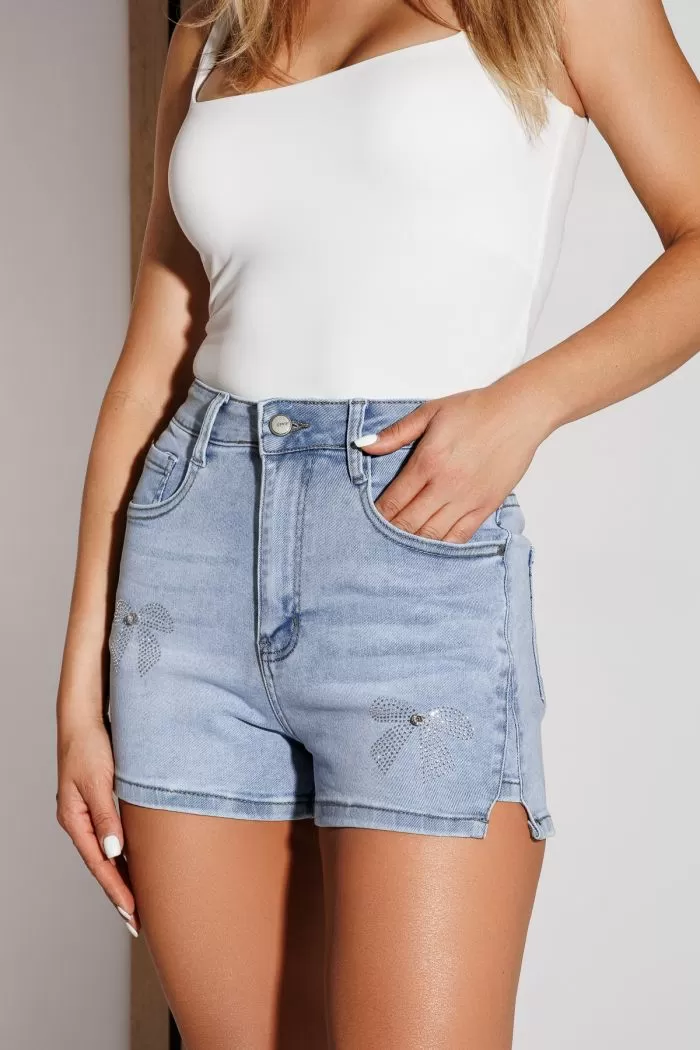 Blugi Scurti Dama Beverly Albastri #A1115